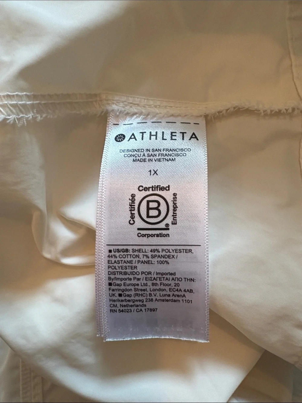 Athleta light cream